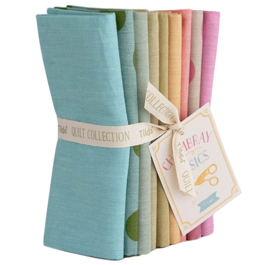 Tilda Seasonal Chambray Fat Quarter Bundle 9pc – Spring Pastels