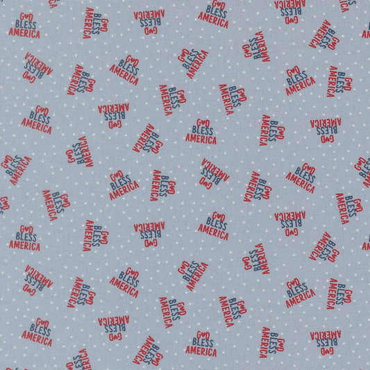 Independence Day Splash God Bless America Text