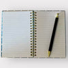 Quilt Jazz Spiral Notebook Blue
