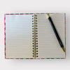 Quilt Jazz Spiral Notebook Pink