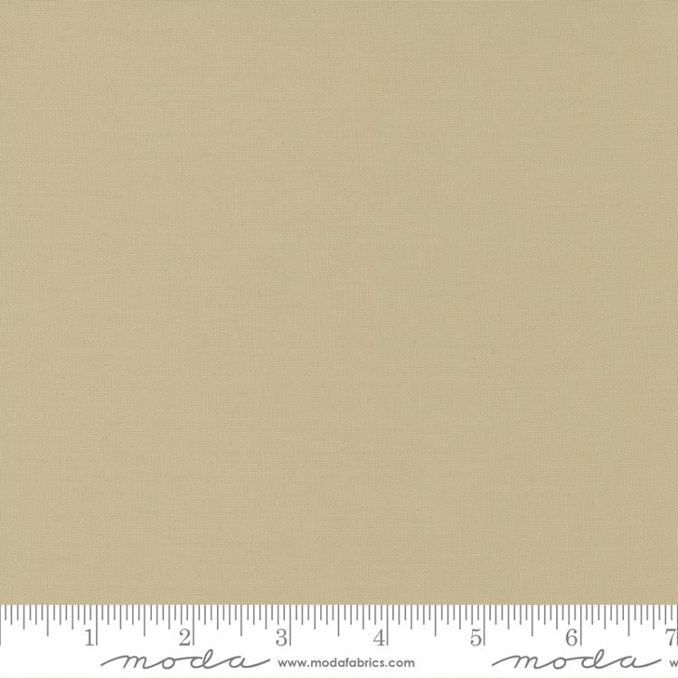 Bella Solids Sand fabric swatch with ruler