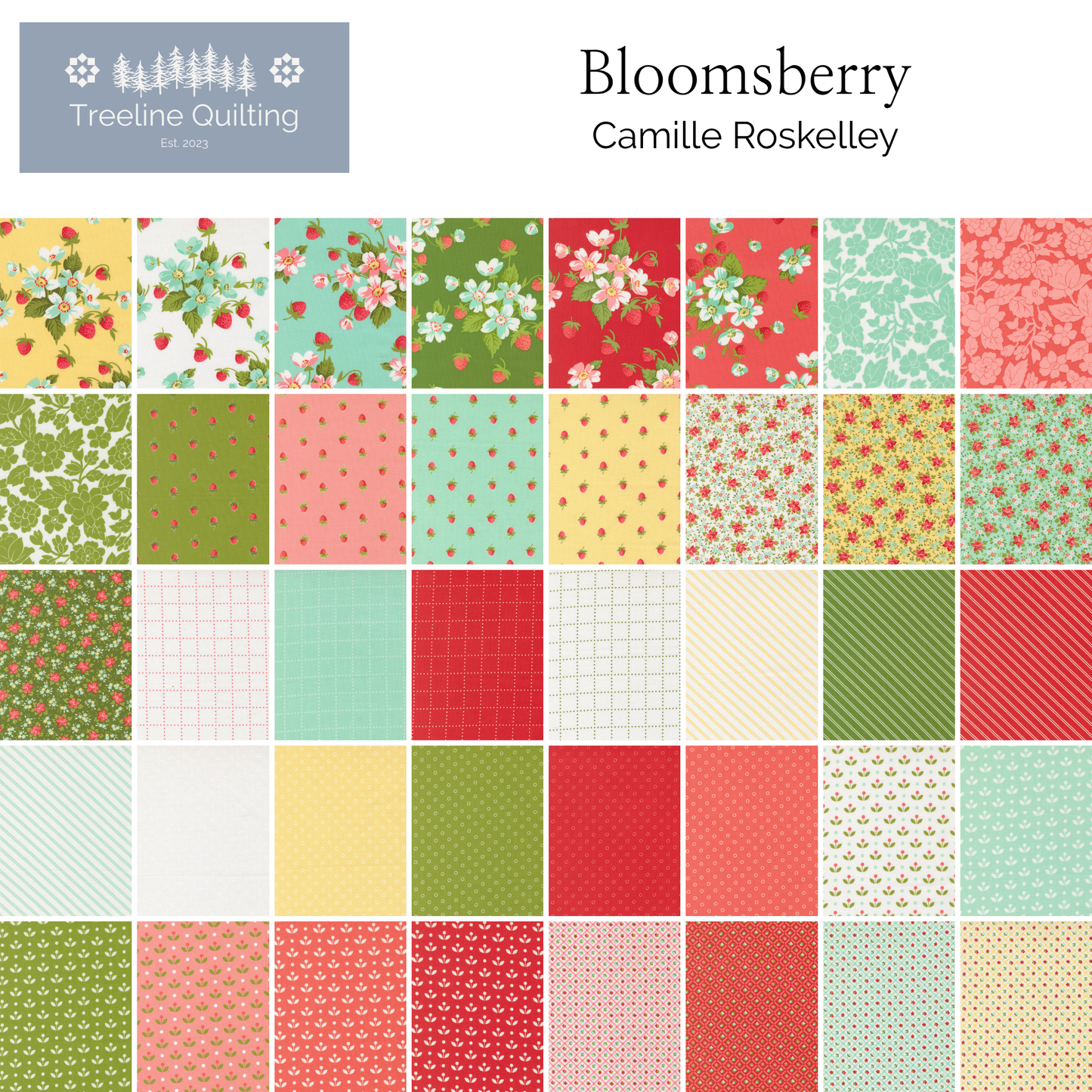 Bloomsberry Charm Pack, 42 Pcs – Camille Roskelley