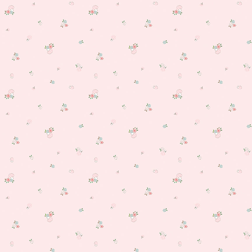 Whimsical Woodland Mushrooms Pink