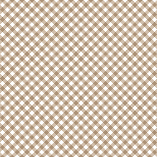 Whimsical Woodland Diagonal Gingham Natural