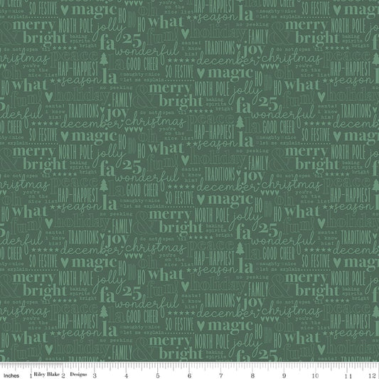 Evergreen Wishes Text Green
