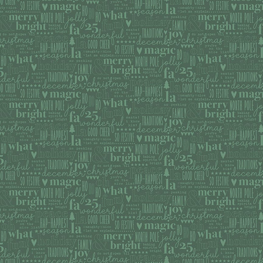 Evergreen Wishes Text Green