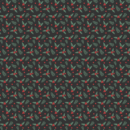 Evergreen Wishes Holly Berries Black