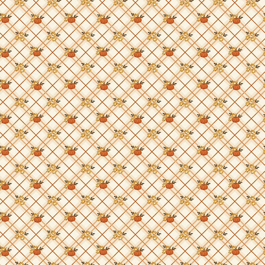 Bountiful Pumpkin Plaid Cream