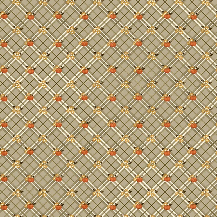 Bountiful Pumpkin Plaid Sage