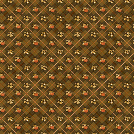 Bountiful Pumpkin Plaid Suede