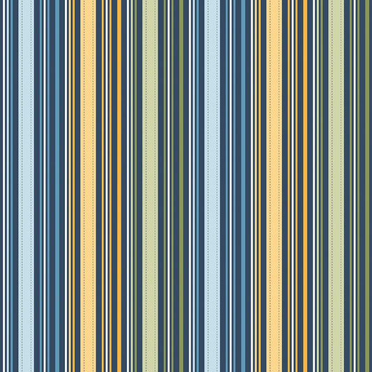 Sunshine & Dandelions Stripes Navy