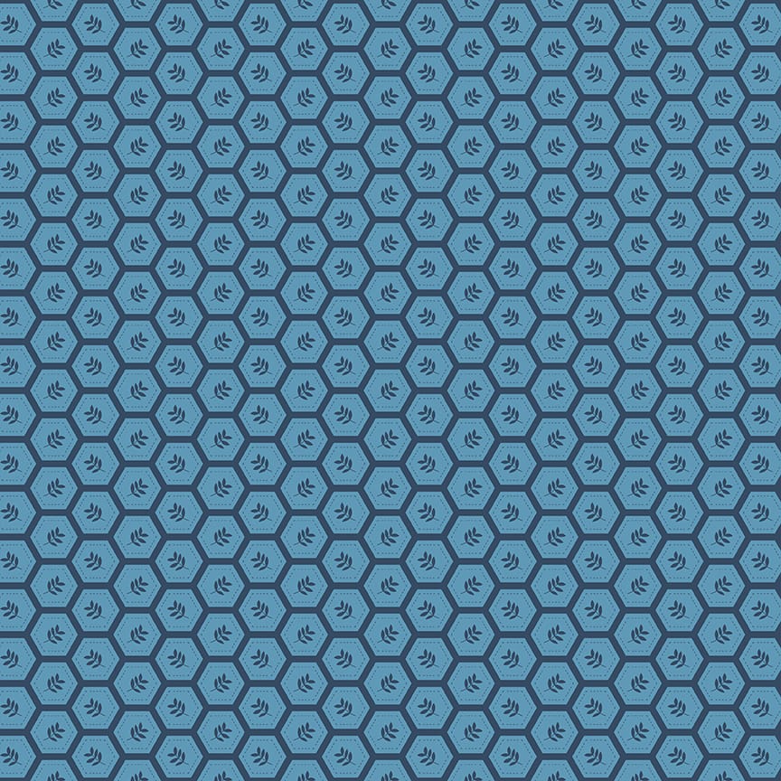 Sunshine & Dandelions Hexies Blue