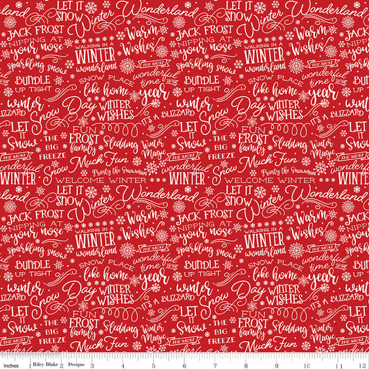 A Perfect Winter Text Red