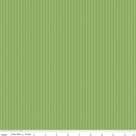 Tonal Stripe Green Yardage