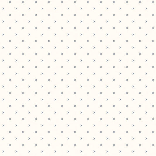Bee Backgrounds Cross Stitch Blue