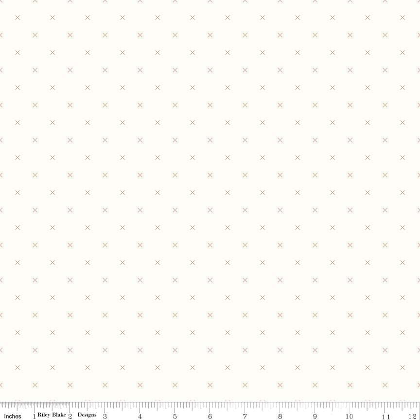 Backgrounds Crossstitch Brown Yardage