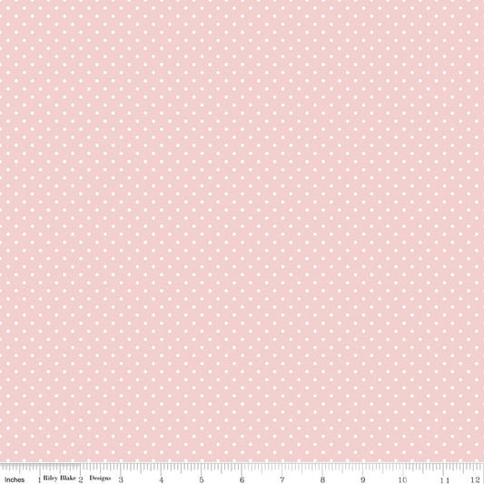 White Swiss Dot On Babypink