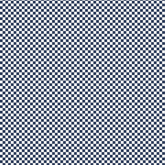 Check Please! 1/4" Check Navy