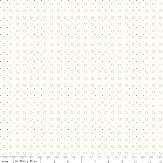 Bee Backgrounds Stitched Circle Green