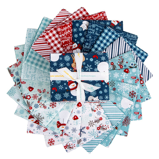 21 piece A Perfect Winter fat quarter bundle by Lori Whitlock