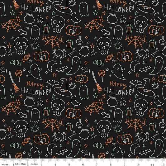 Frank and Friends Halloween Icons Black