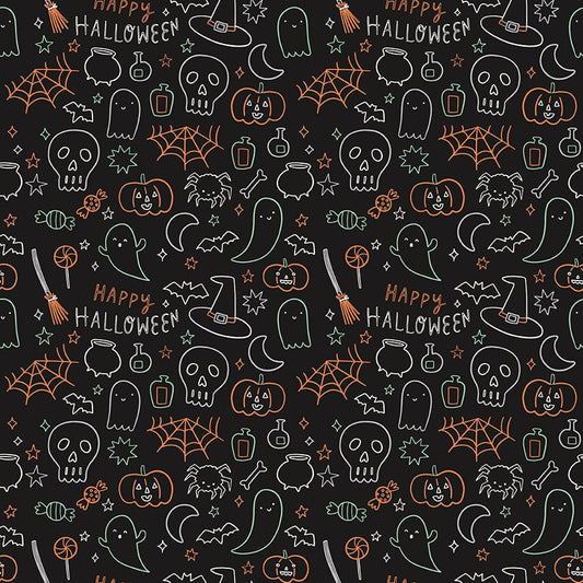 Frank and Friends Halloween Icons Black