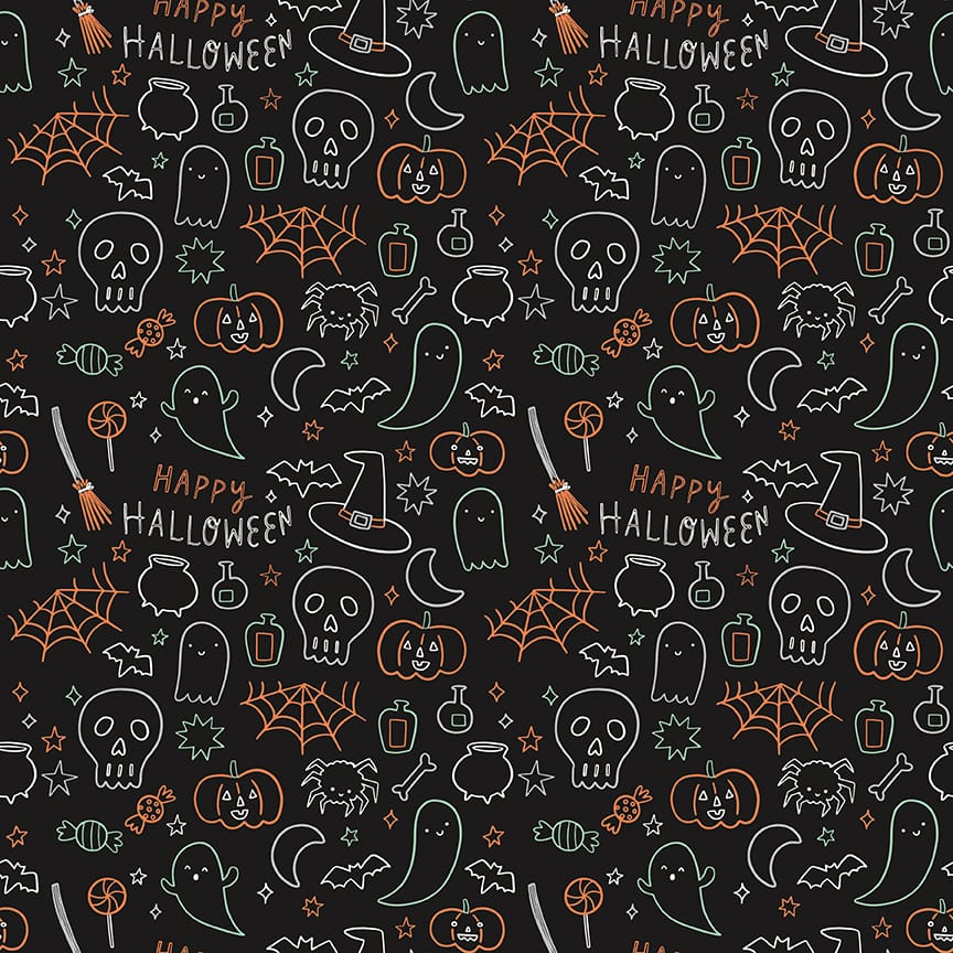 Frank and Friends Halloween Icons Black