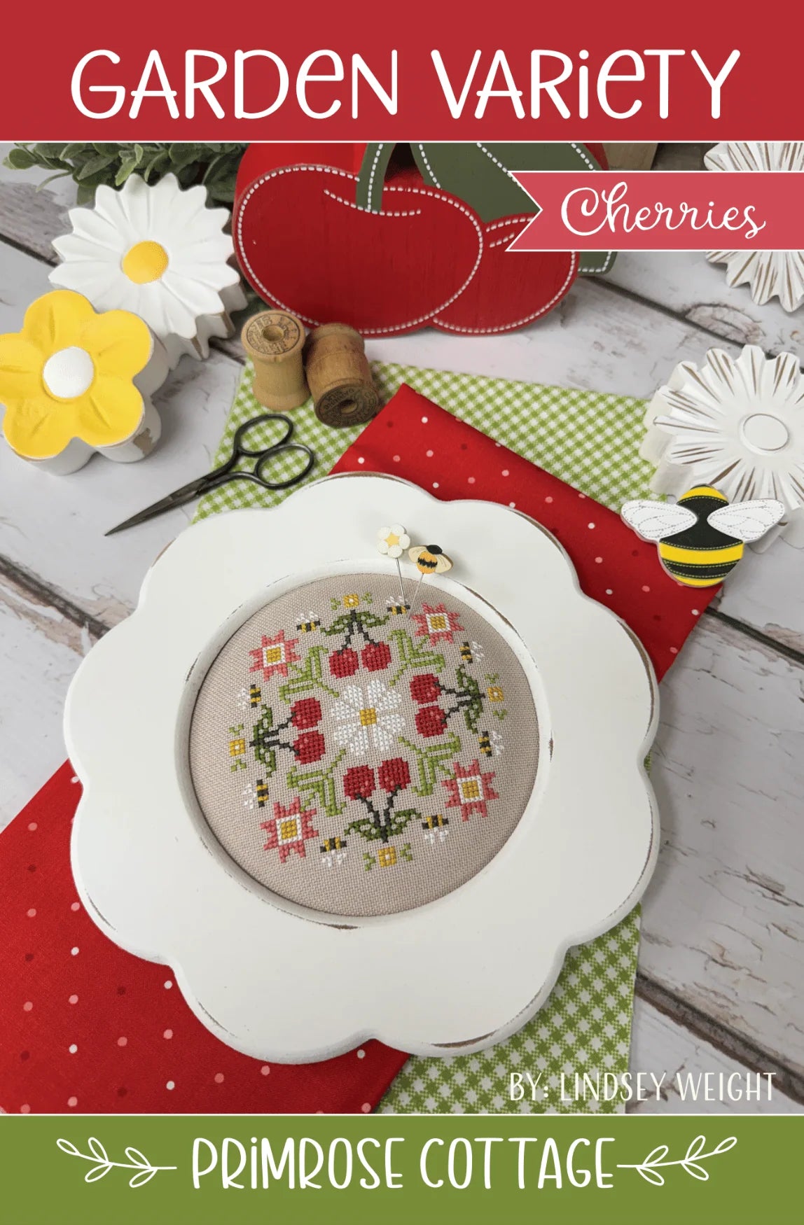 Garden Variety Cherries Cross Stitch Pattern
