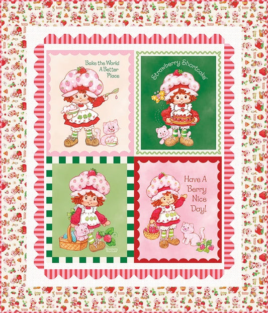 The World of Strawberry Shortcake Strawberry Shortcake Panel Quilt