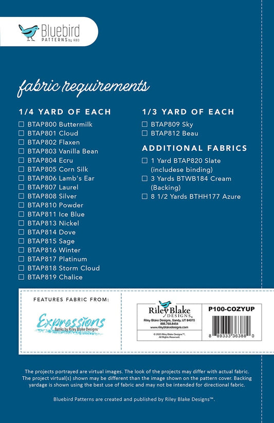 Bluebird Patterns Cozy Up Quilt Pattern
