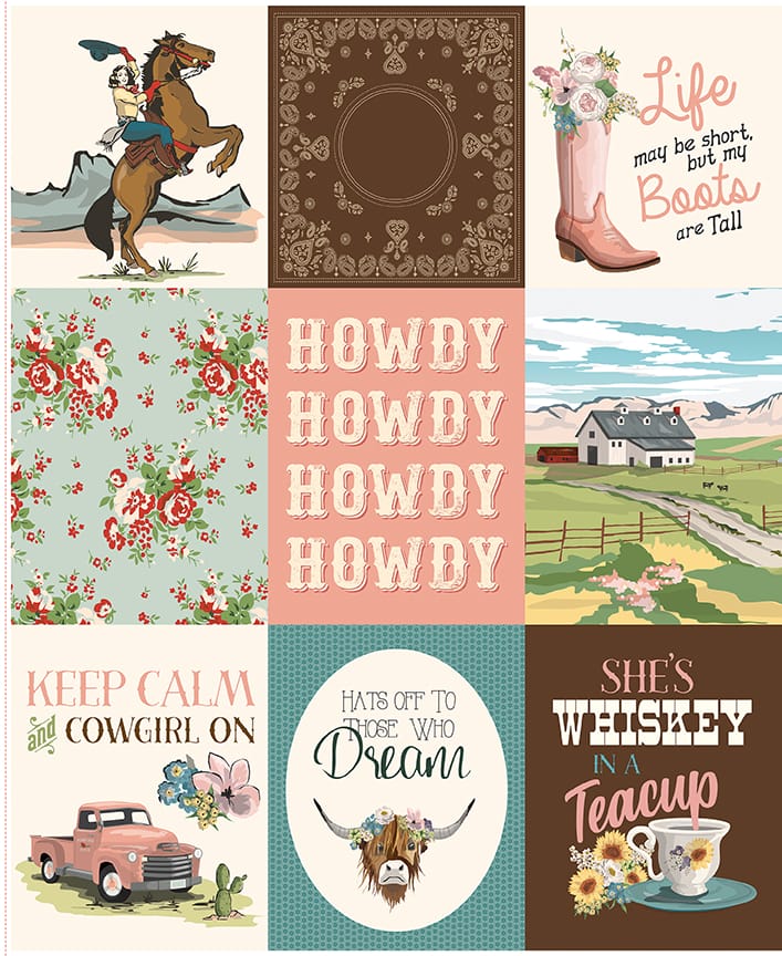 Cowgirl 35 1/2" x 43 1/2" Panel
