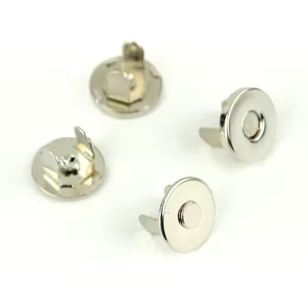 Sallie Tomato Magnetic Snaps 1/2in Nickel Set of Two