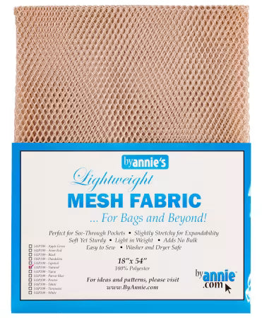By Annie Lightweight Mesh Fabric Natural 18x54