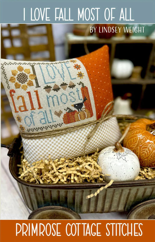 I Love Fall Most of All Cross Stitch Pattern