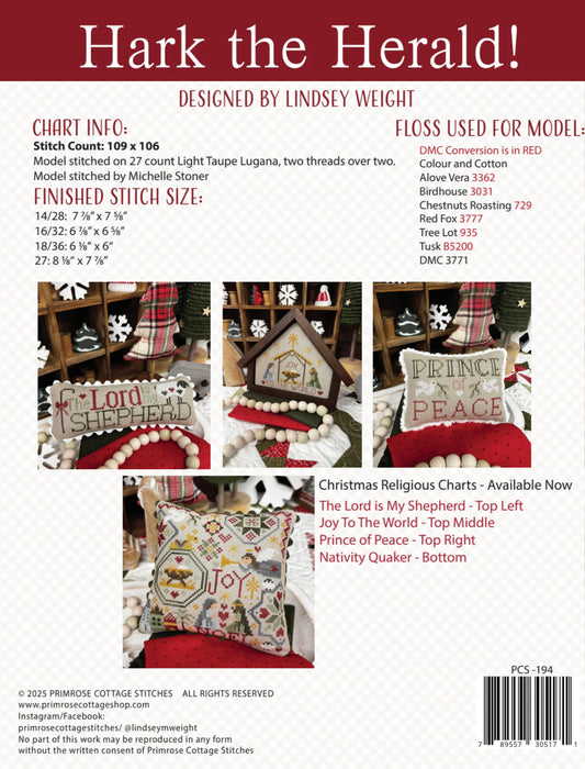 Hark the Herald! Cross Stitch Pattern