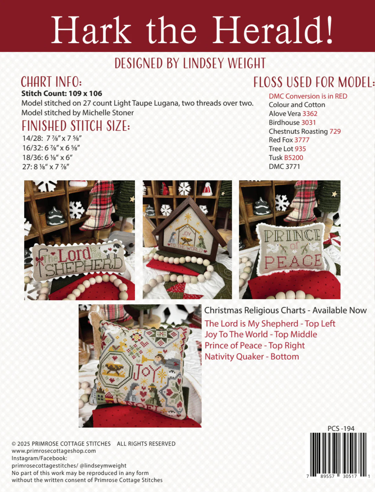 Hark the Herald! Cross Stitch Pattern