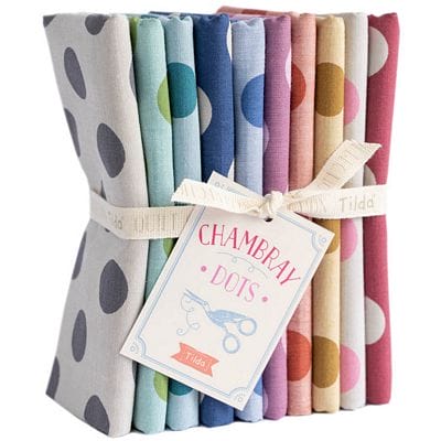 Tilda Chambray Dots Fat Quarter Bundle – 10 Piece Bundle