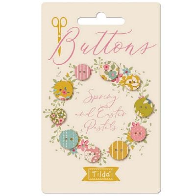 Tilda Creating Memories – Spring Fabric-Covered Buttons (10 pcs)