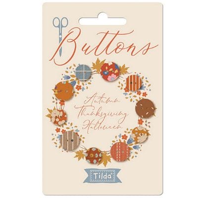 Tilda Creating Memories – Autumn Fabric-Covered Buttons (10 pcs)