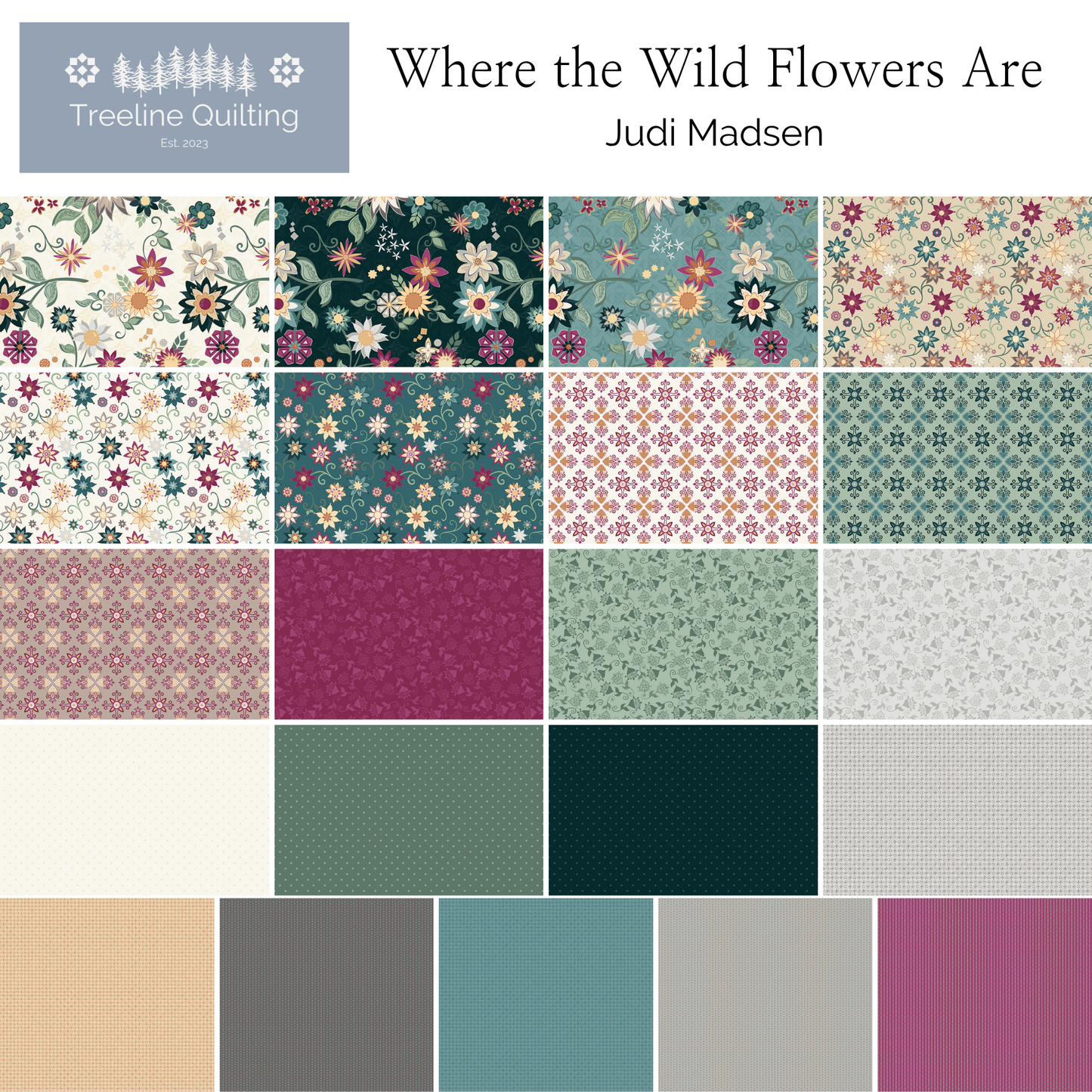 Where the Wild Flowers Are 10 Inch Stacker, 42 Pcs.