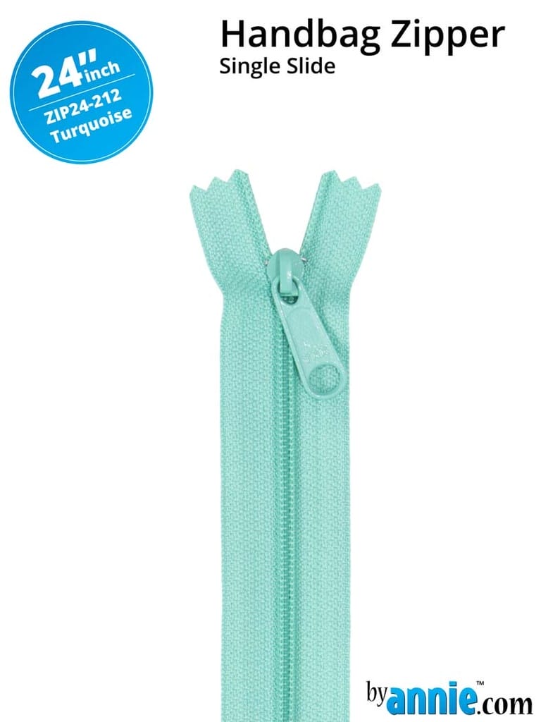 By Annie 24" Handbag Zipper – Turquoise