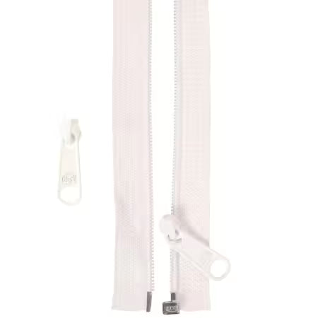 By Annie 50in Separating Zipper + Extra Slide - White