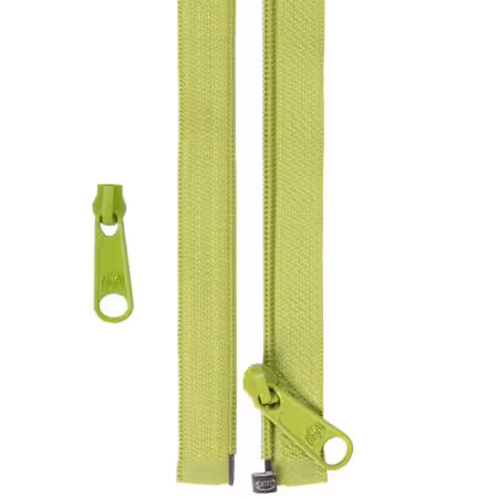 By Annie 50in Separating Zipper + Extra Slide - Apple Green