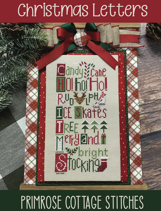 Christmas Letters Cross Stitch Pattern