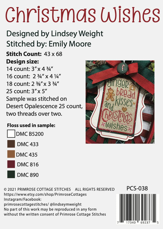 Christmas Wishes Cross Stitch Pattern