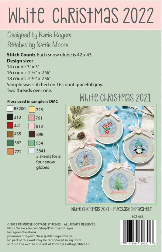 White Christmas 2022 Cross Stitch Pattern