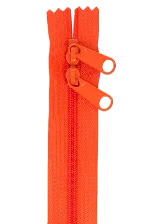 By Annie 30" Double Slide Zipper – Tangerine