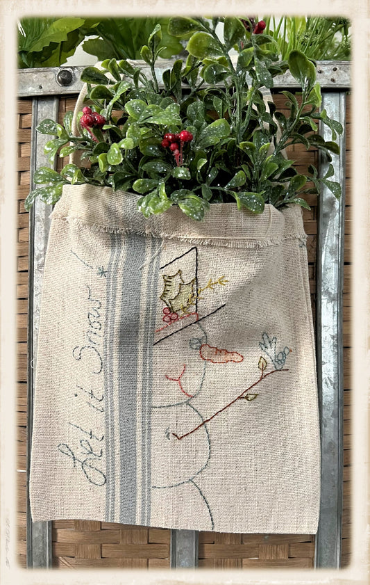 Let It Snow Door Hanger Embroidery Kit – Plumcute Designs