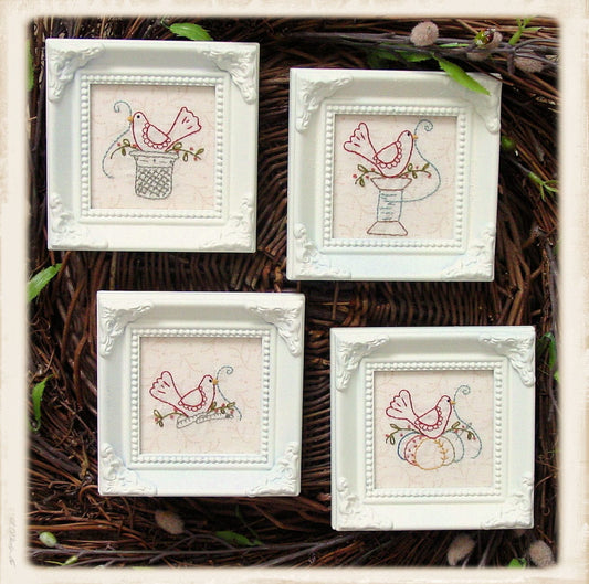 Little Red Bird Embroidery Pattern Set – Plumcute Designs