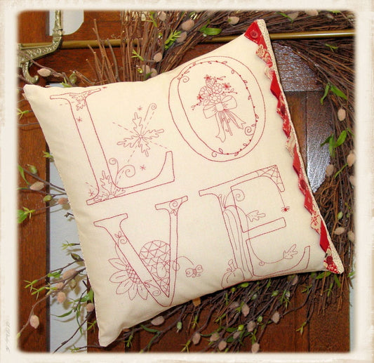Love Redwork Pillow Pattern – Plumcute